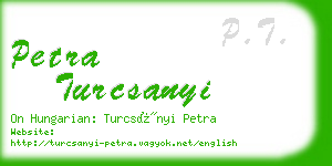 petra turcsanyi business card